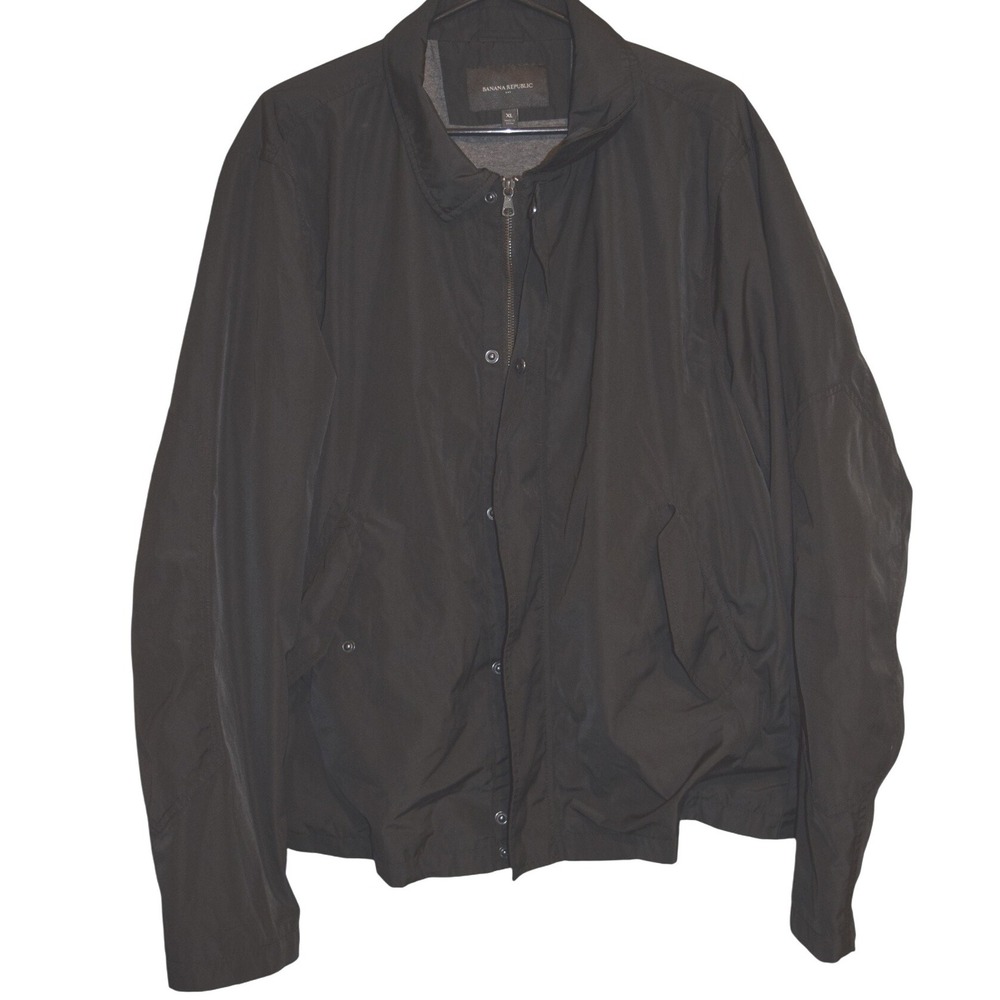 Banana Republic Mens‎ XL Black Lightweight Full Zip Jacket